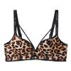 Traceless mood, leopard print underwear, women gather small breasts, show big anti-sagging, close secondary breasts, pure desire, sexy bra cover