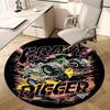 Monster Jam, Кресло-мат Grave Digger, Круглый ковер, Ковер для офиса, Машинная стирка, Нескользящий, Подходит для гостиных, спален