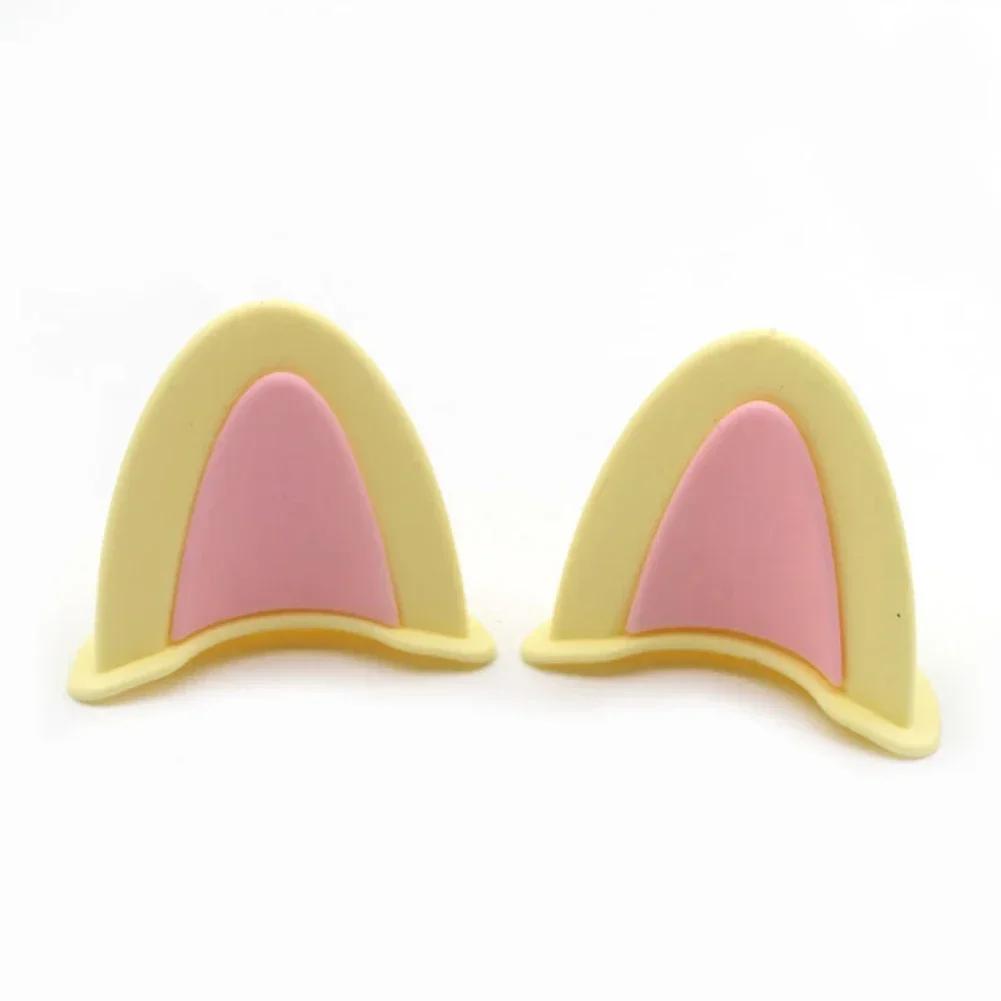 2 шт. Милые кошачьи ушки на мотоциклетный шлем, наклейки для электромобиля, мотокросса, стиль вождения, универсальные аксессуары для украшения шлема