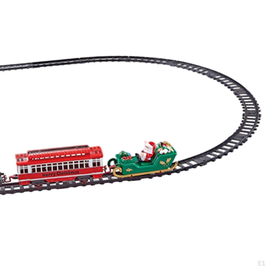 Игрушечный поезд «Рождественская елка» со светом и звуком для помещений, набор игрушек для всей семьи