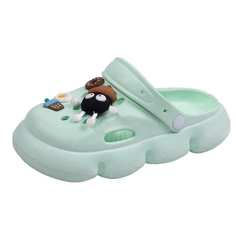 Летние женские сандалии: Удобный мультяшный дизайн, визуально увеличивающий рост, стиль ленивого пляжа для отдыха.