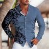 Trendy decorative pattern long-sleeve shirt, versatile for daily wear and outings.