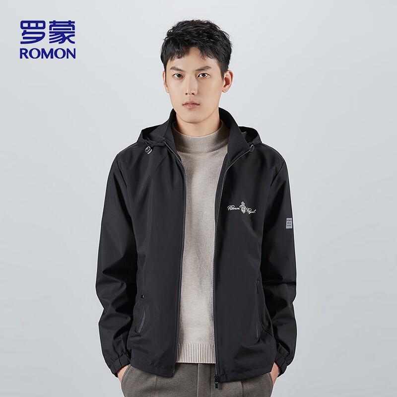 ROMON Men's Hooded Casual Jacket
