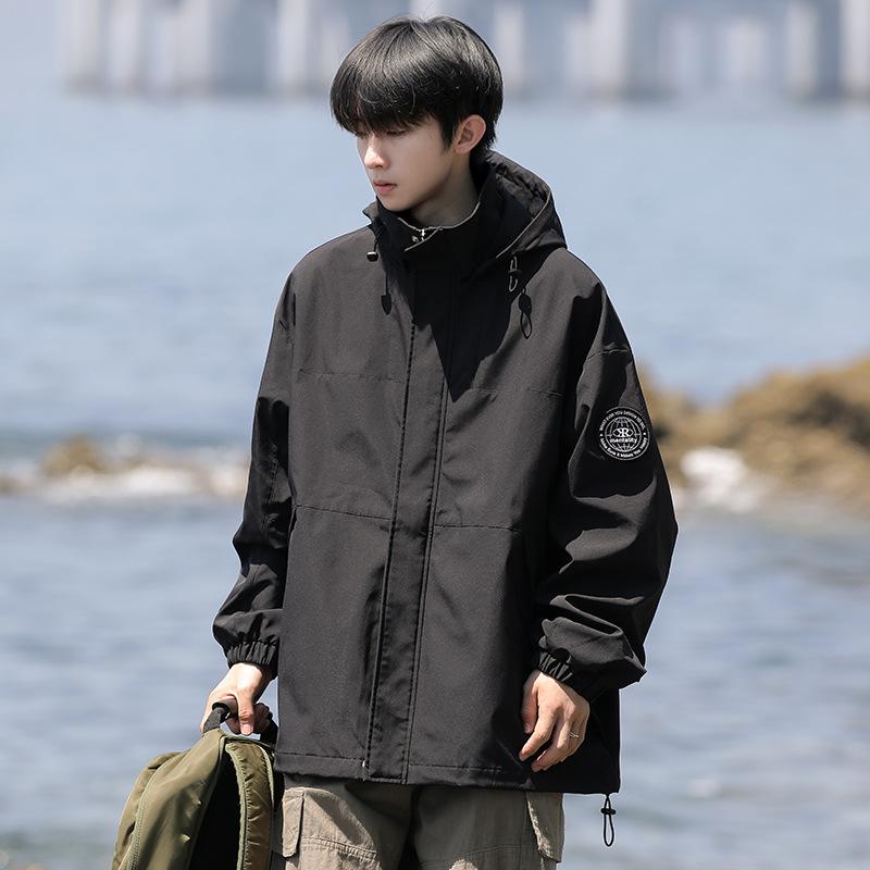 Пара модных брендовых курток мужская осенняя новая уличная ветрозащитная и водонепроницаемая рабочая одежда повседневная куртка свободная куртка