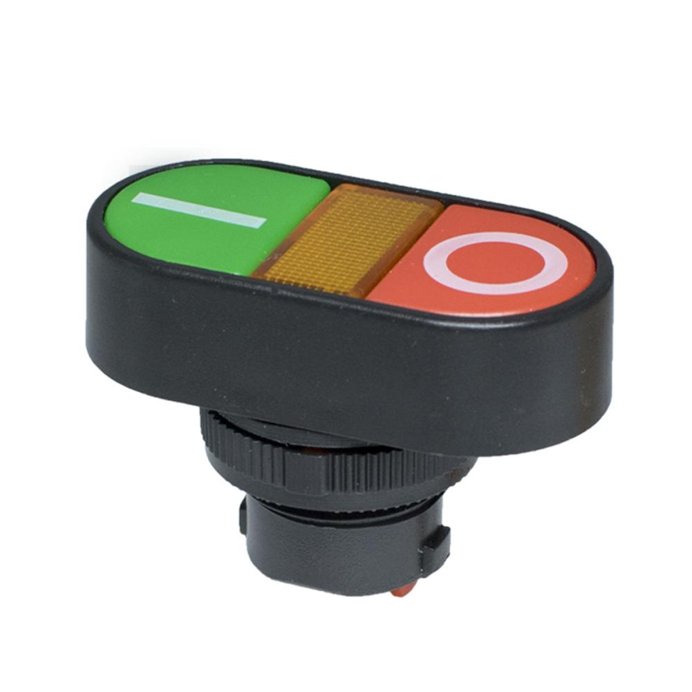 Red Green Dual Button Switch With Light APBB 22 25N AS 22 25N PPBB 30N Plastic Dual Key Dual Position With LED Button Switch