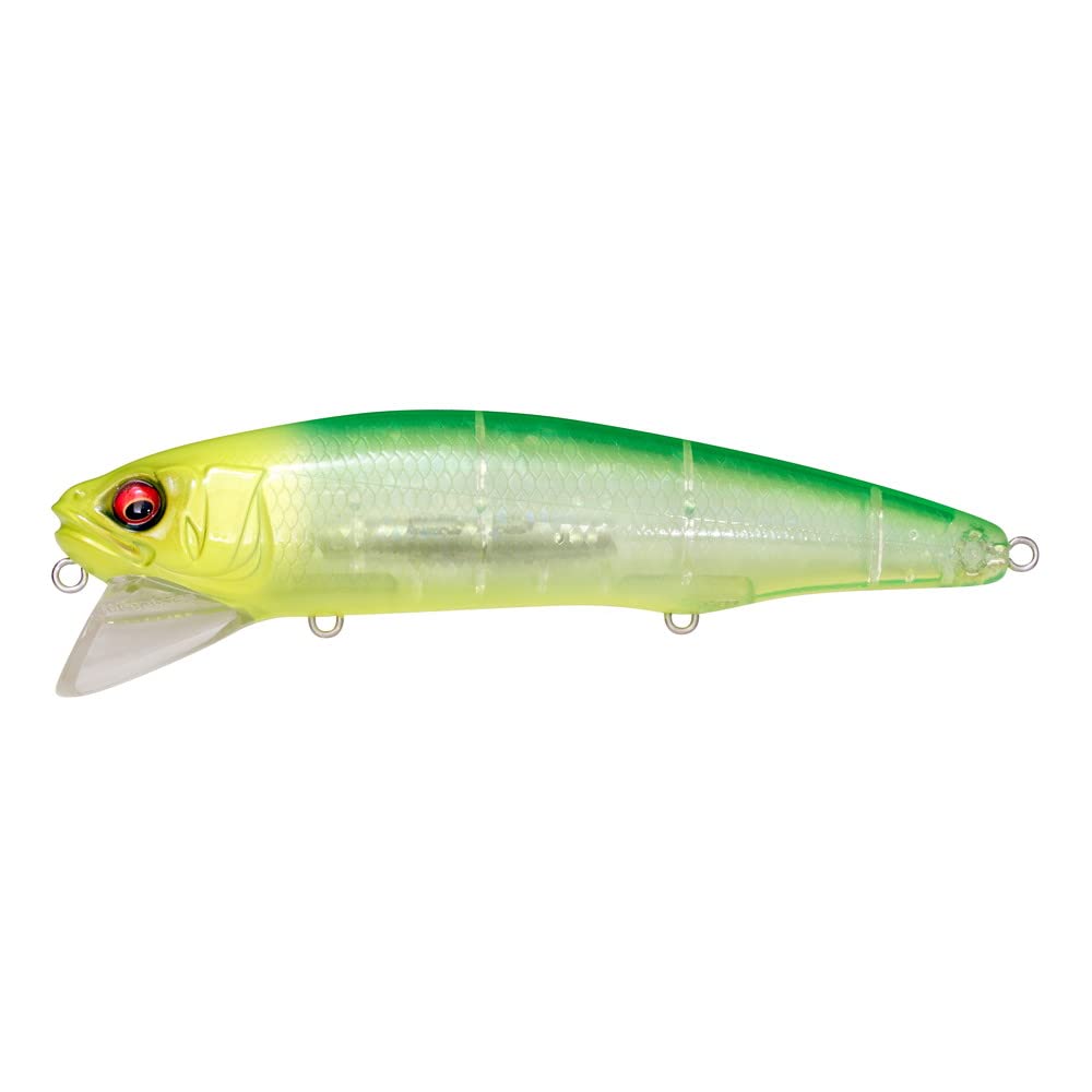Megabass SAZANKA 140F GP Sparkling Chartreuse Head