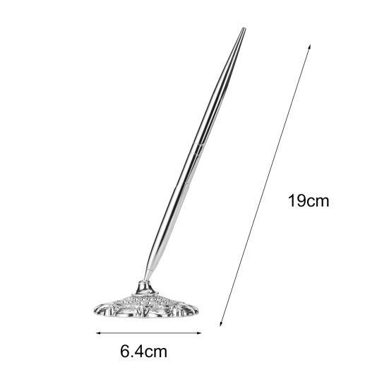 Vintage Metal Desktop Bank Counter Pen Holder Base Office Stationery Accessory