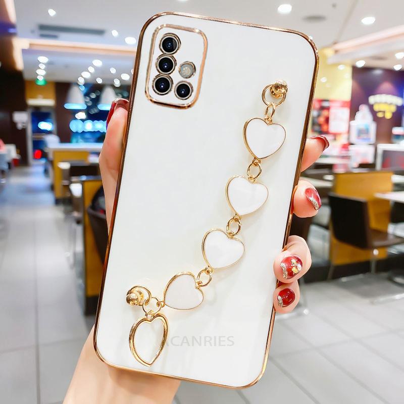Роскошный модный чехол-браслет с покрытием Love Heart A 50 70 для Samsung Galaxy A50 A70 A7 2018 A30 S, чехол на запястье A50S