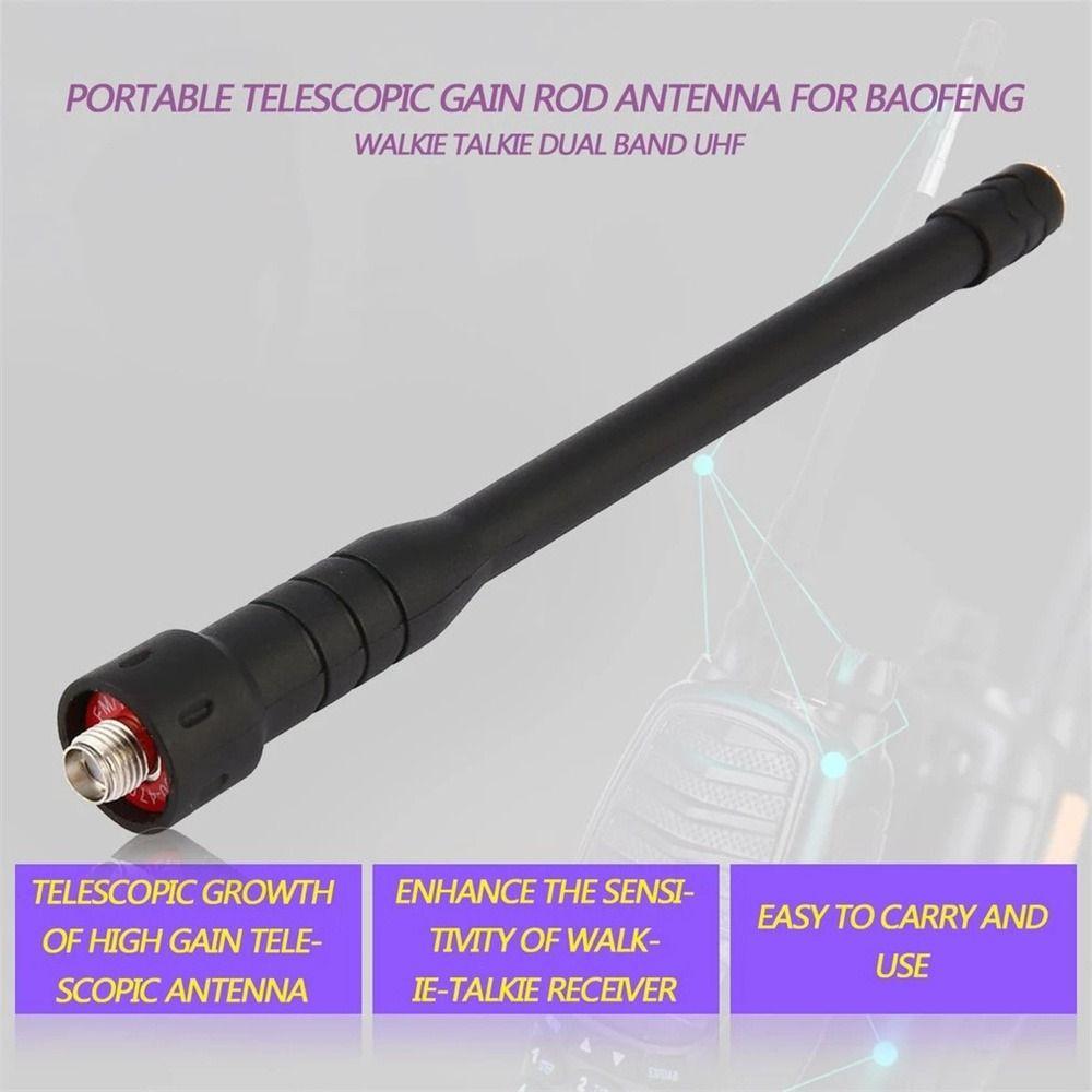 for Baofeng UV-5R Walkie-talkie Aerial Gain Antenna Telescopic Antenna Communication Equipment