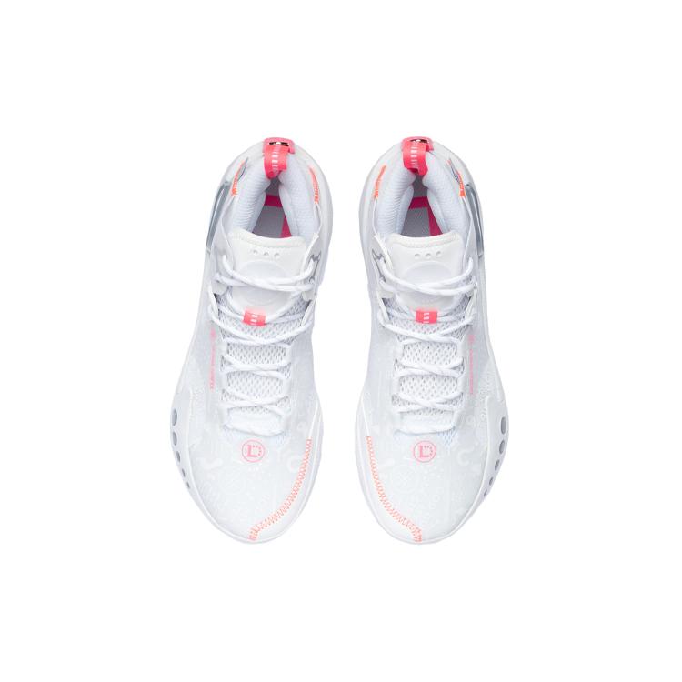 Li Ning Shadow 3 Амортизирующие Скользкие Устойчивые к истиранию Средние Баскетбольные кроссовки Мужские Стандартные Белый ABPT065-1