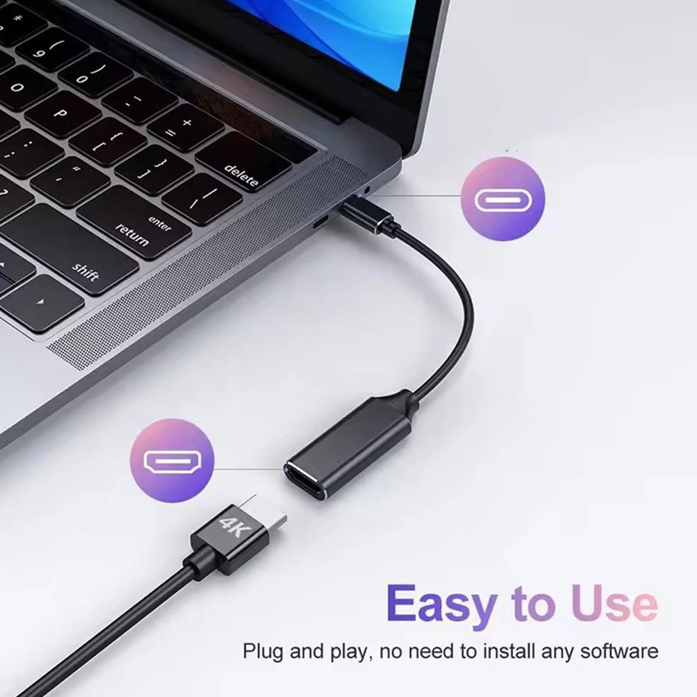 Видеокабель USB Type C, конвертер 4K USB Type C в HDMI-совместимый экранный кабель, адаптер для ноутбука A V7Y9