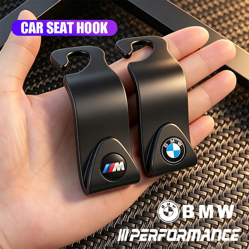 2xCar Interior Seat Back Hooks Auto Valve Cap Accessories For BMW X1 X2 X3 X5 X4 X6 X7 iX3 F20 F10 F07 E70 E46 E90 E92 E60 E39