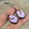Серьги из фосфосидеритовой меди, гальванопластические серьги, ювелирные изделия из фосфосидеритовой меди, серьги ручной работы, драгоценные камни, гальванопластические украшения, подарки для жены