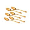Pure Brass Serving Spoon – Gold Finish, Handcrafted Designer Spoon for Dining, Serving Curries, Desserts, & Festive Tableware – , Set of 6