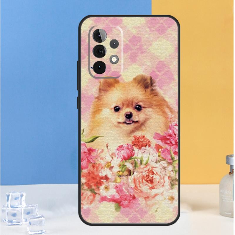Мультяшный померанский шпиц Для Samsung Galaxy A13 A33 A53 A36 A26 A05 A06 A16 A54 A34 A14 A32 A52 A55 A35 A15 A56 Чехол