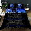 Father's Day Duvet Cover Set Queen Single Double Size Letter To Father Bedding Set Microfiber Father's Day Gift Twin Quilt Cover