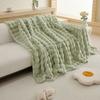 Winter Soft and Comfortable Bubble Rabbit Plush Sofa Towel Simple Modern Solid Color Universal Sofa Cover Towel