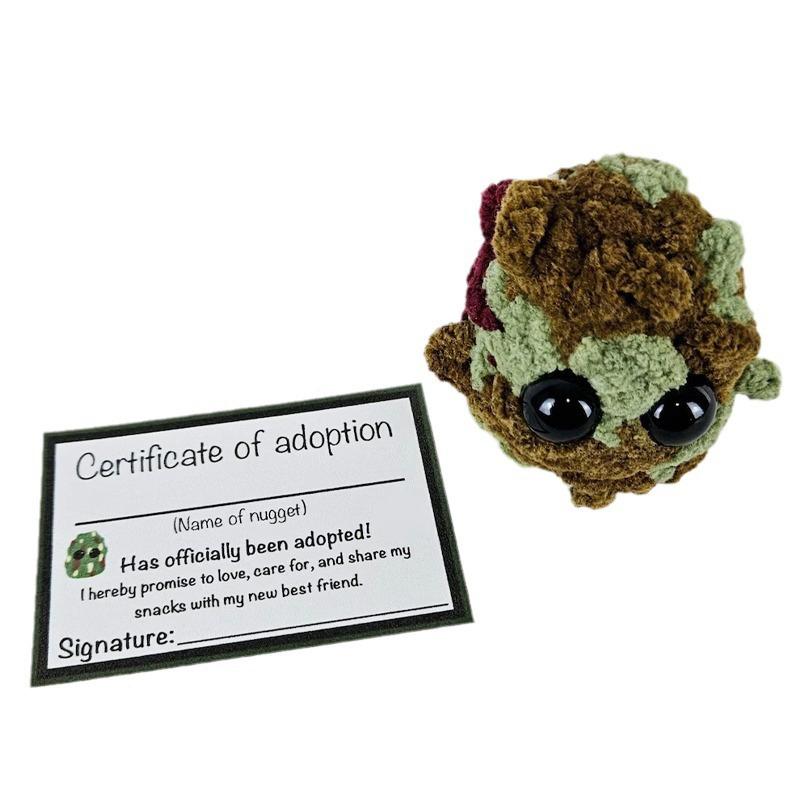 Adopt A Leaf Nugget Plushie Little Leaf Nugget Plushie With Encouragement Cards In A Jar Handmade Plush Stuffed Toys Best Buds