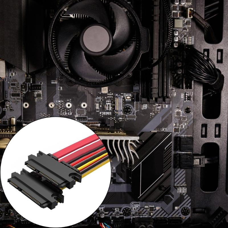 7+15-контактный удлинительный кабель SATA female для жестких дисков, SSD, корпуса с поддержкой горячей замены, высокоскоростной, с дизайном для стабильности сигнала