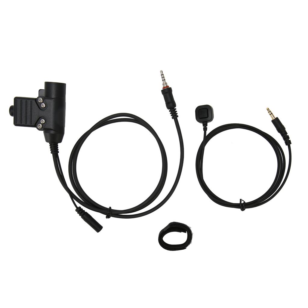 PTT Adapter with Back Clip Push To Talk Portable Radio Headset Adapter for Vertex VX?6R VX?7R