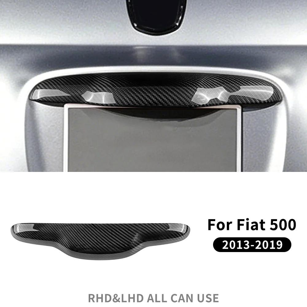 Carbon Fiber Trunk Release Button Cover Trim for Fiat 500 US Version 2013-2019 Interior Moulding Accessories
