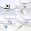 925 Silver Lucky Dice Magic Hat Cute Headphones Starry Cocktail Pendant Bead Fit Bracelet Women Jewelry Diy Gift