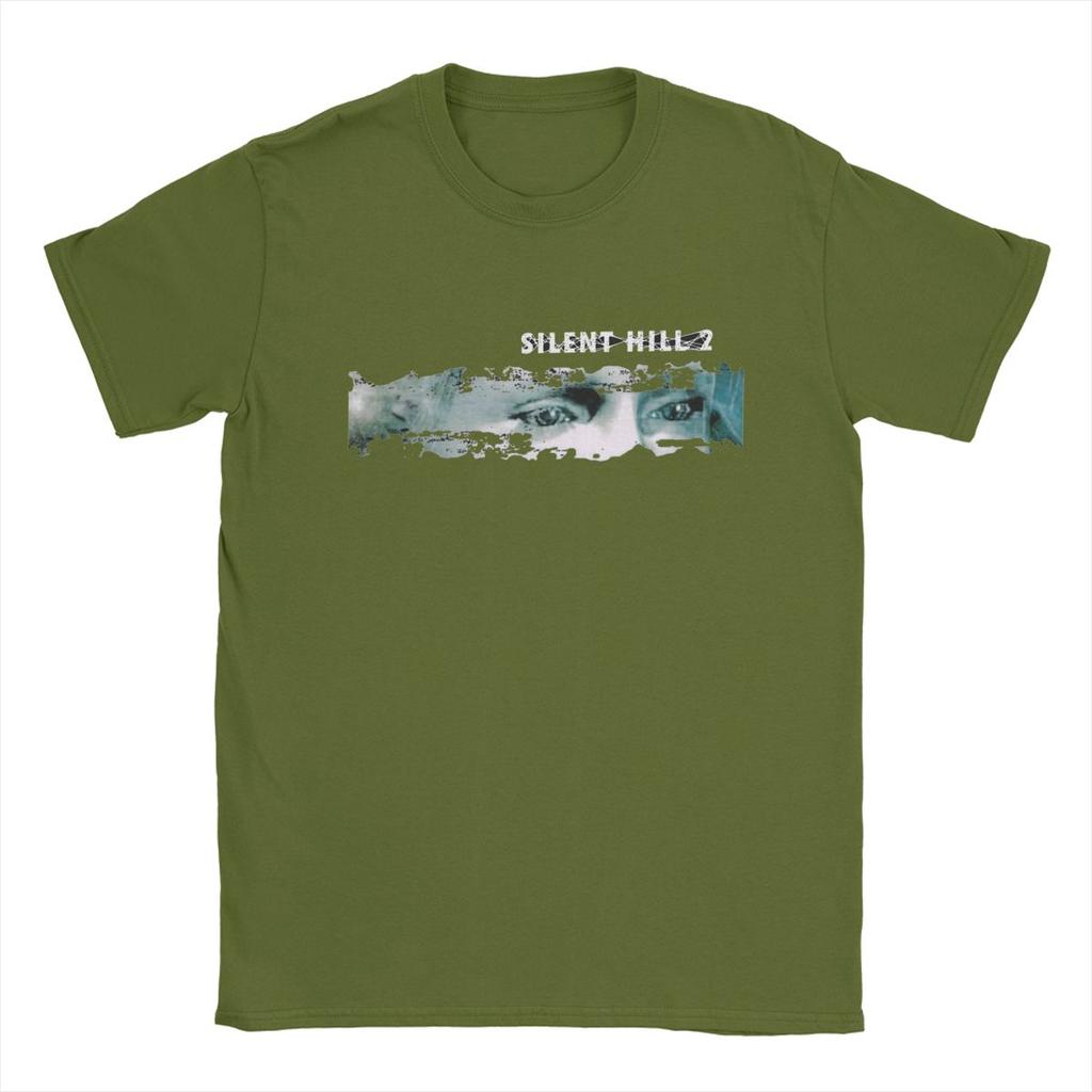 Funny Silent Hill 2 TShirt for Unisex Round Collar Cotton T Shirt Short Sleeve Tee Shirt Original Tops