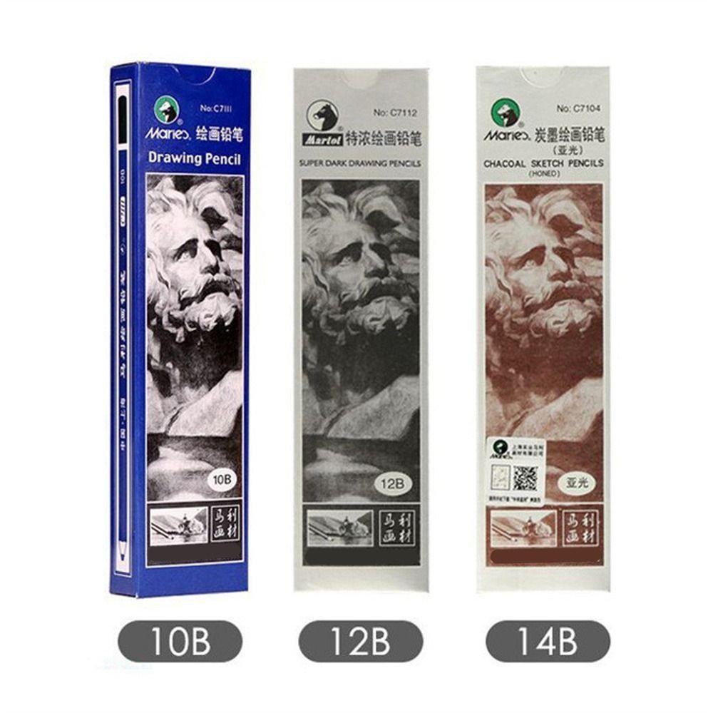 12B 14B 7B 8B 10B Art Stationery Soft Charcoal Drawing Pencils Sketch Pencils 2B Pencils HB 2H B 2B