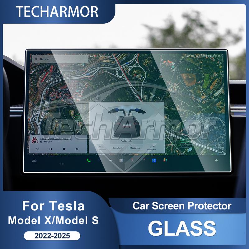 Car Tempered Glass Protective Film For Tesla Model X S -25 Auto GPS Navigation Screen Protector Display Interior Accessories