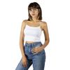 Women's White String Strap Crop Top Bustier Blouse Athlete