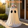 Festive Snack Serving Dish Lighted Halloween Ghost Candy Bowl Stand, Height Adjustable Large Holder with Figurine for Porch LED Light Trick or Treat,