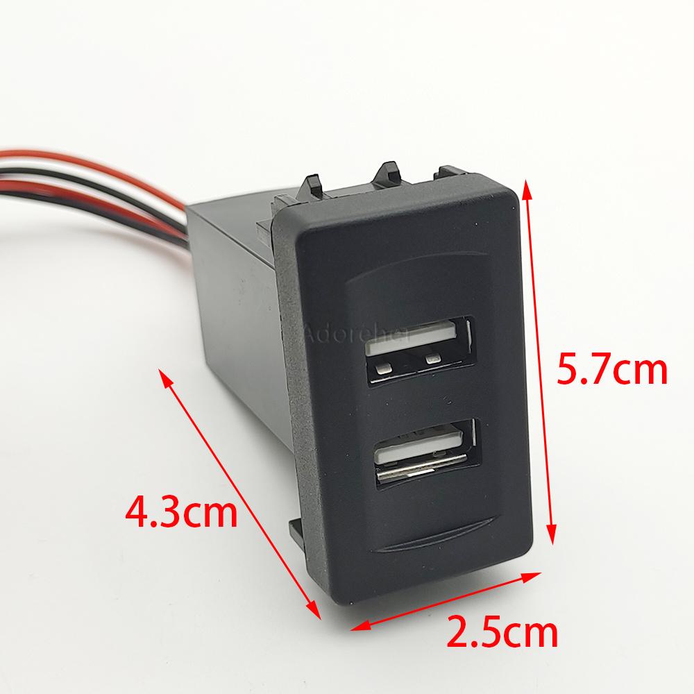 1 шт. Подходит для VW Transport T4 Автомобильное двойное USB-гнездо Зарядное устройство Синяя подсветка Двойной USB-порт Адаптер для зарядки питания