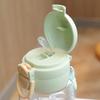 Water bottle simple high value double drinking straw cup cute student drop-proof children's kettle large capacity portable plastic water cup