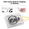 Outdoor Lightweight Plastic Map Transparent Ruler Mapping Compass Tool Accessory