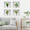 PVC 3D Simulation Green Plant Potted 3D Wall Stickers Living Room Background Study Office DIY Waterproof Decorative Stickers