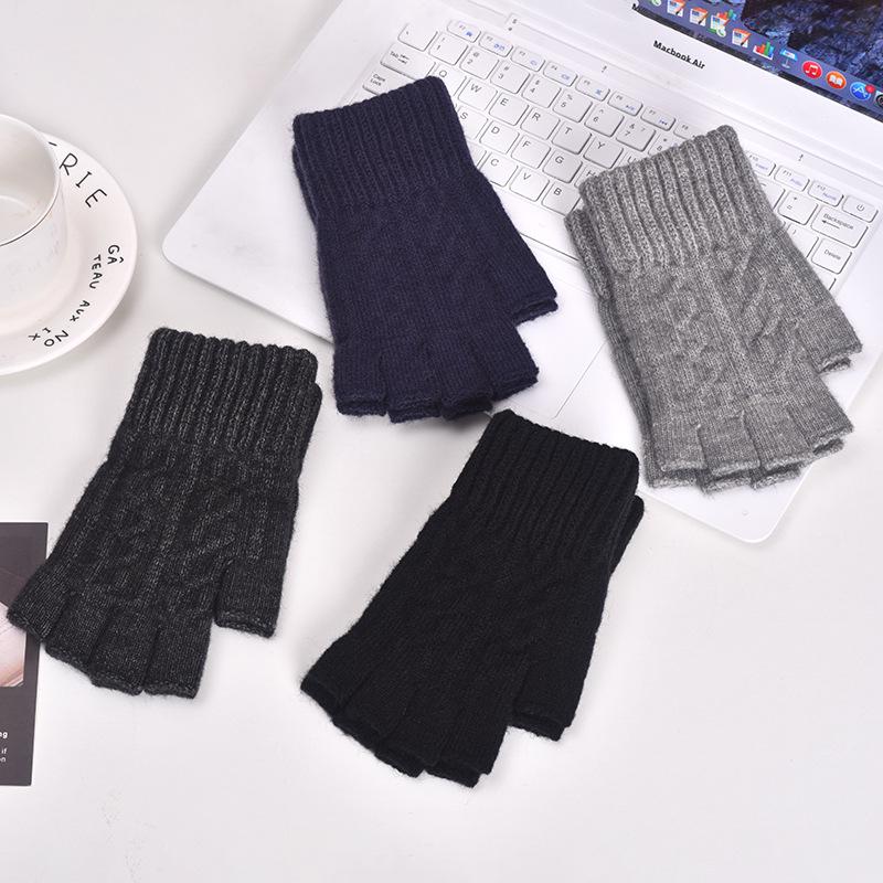 Унисекс Водонепроницаемые Перчатки без пальцев на Осень/Зиму: Утолщенный бархат, Нескользящий, Идеально подходит для езды на велосипеде на открытом воздухе и вождения.