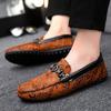 Men's Leather Shoes Non Slip and Waterproof Male Casual Shoe Flat Round Toe Classic Original New In Adults Pu Luxury Sale On