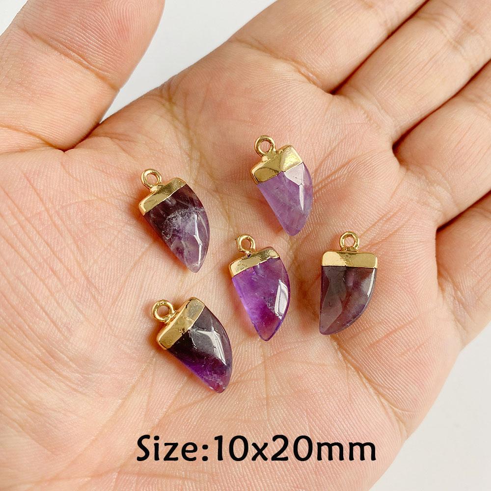 2 шт. подвеска из натурального камня аметисты нерегулярные фиолетовые кварцевые хрустальные бусины подвески для изготовления ювелирных изделий своими руками аксессуары для ожерелий