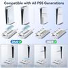 PS5 Pro/Slim Cooling Fan Base & Dual Controller Charging Station