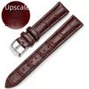 Элегантный ремешок для часов из черно-коричневой кожи: Варианты бамбукового ПУ 12/14/16/18/20 мм