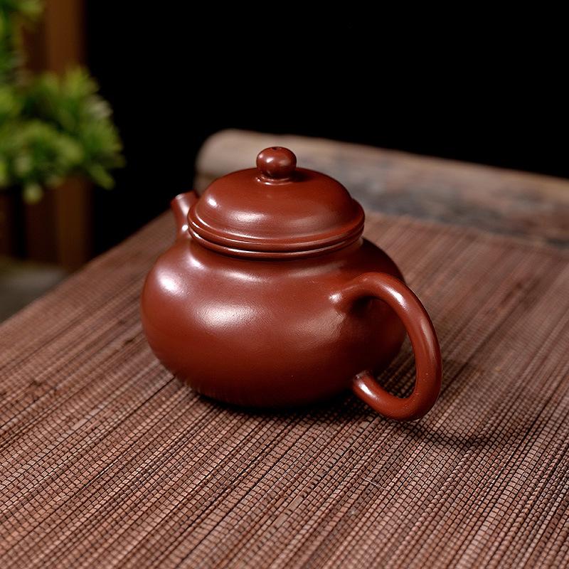 Master Pure Handmade Chaozhou Hand Pulled Zhu Clay Pot Zisha Pot Kung Fu Tea Set Rongtian Junde Siting Water Mill Tea Breaker