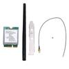 Wireless Net Card for Wins 10 11 M.2 NGFF 4200Mbps 2.4GHz 5GHz 6GHz Laptop Network Adapter with 8dBi Antenna Bracket