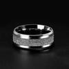 Fashion Titanium Steel Ring Men's Mist Loose Silk Ring Hip Hop Temperament Trend Stainless Steel Ring