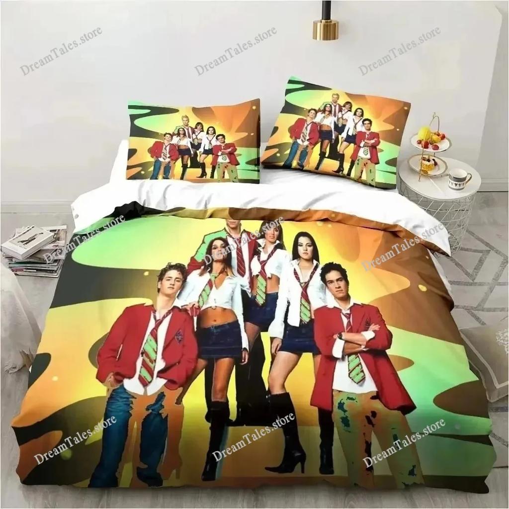 Музыкальная группа RBD Постельное белье Пододеяльники Постельные принадлежности Постельное белье для общежития Комплект постельного белья Мягкий теплый комплект постельного белья Домашний текстильextile Роскошный подарок