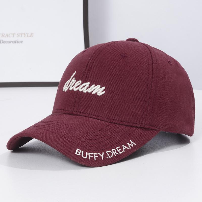 Hat Women's Summer New Hardtop Baseball Hat Men's Fashion Letter Embroidered Sunscreen Duck Tongue Hat Couple Hat