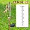 Rain Gauge Outdoor Solar Powered Praying Mantis Rain Gauge Light  Freeze Proof Acrylic Rain Gauge Decorative for Gardens