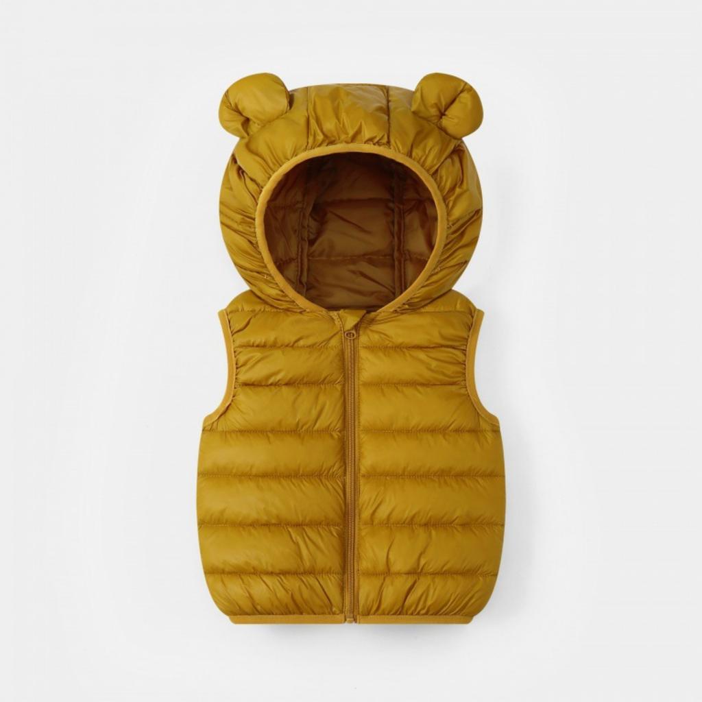 Детские повседневные однотонные утолщенные жилеты для мальчиков и девочек