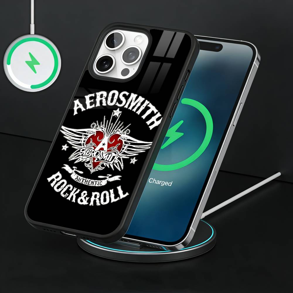 Чехол для телефона Band A-Aerosmith для iPhone17,16,15,14,13 Plus,Pro Max Магнитный Для Magsafe Беспроводной Зарядки