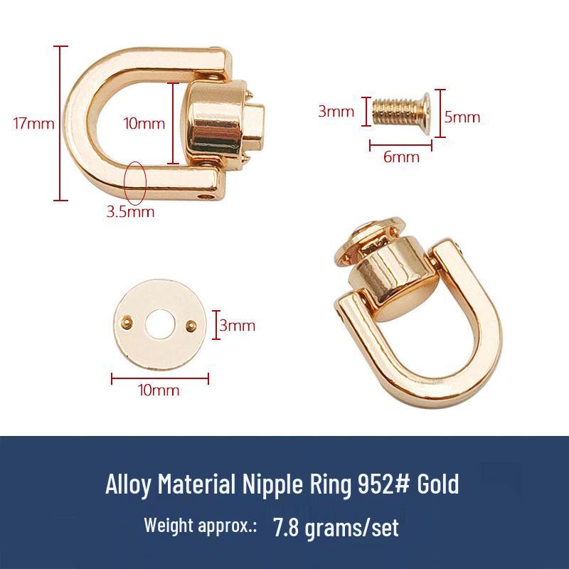 Аксессуары для сумок и багажа: Кольца, Голова монаха, Пирсинг сосков, Кожаные пряжки для DIY, Декоративные винты-заклепки