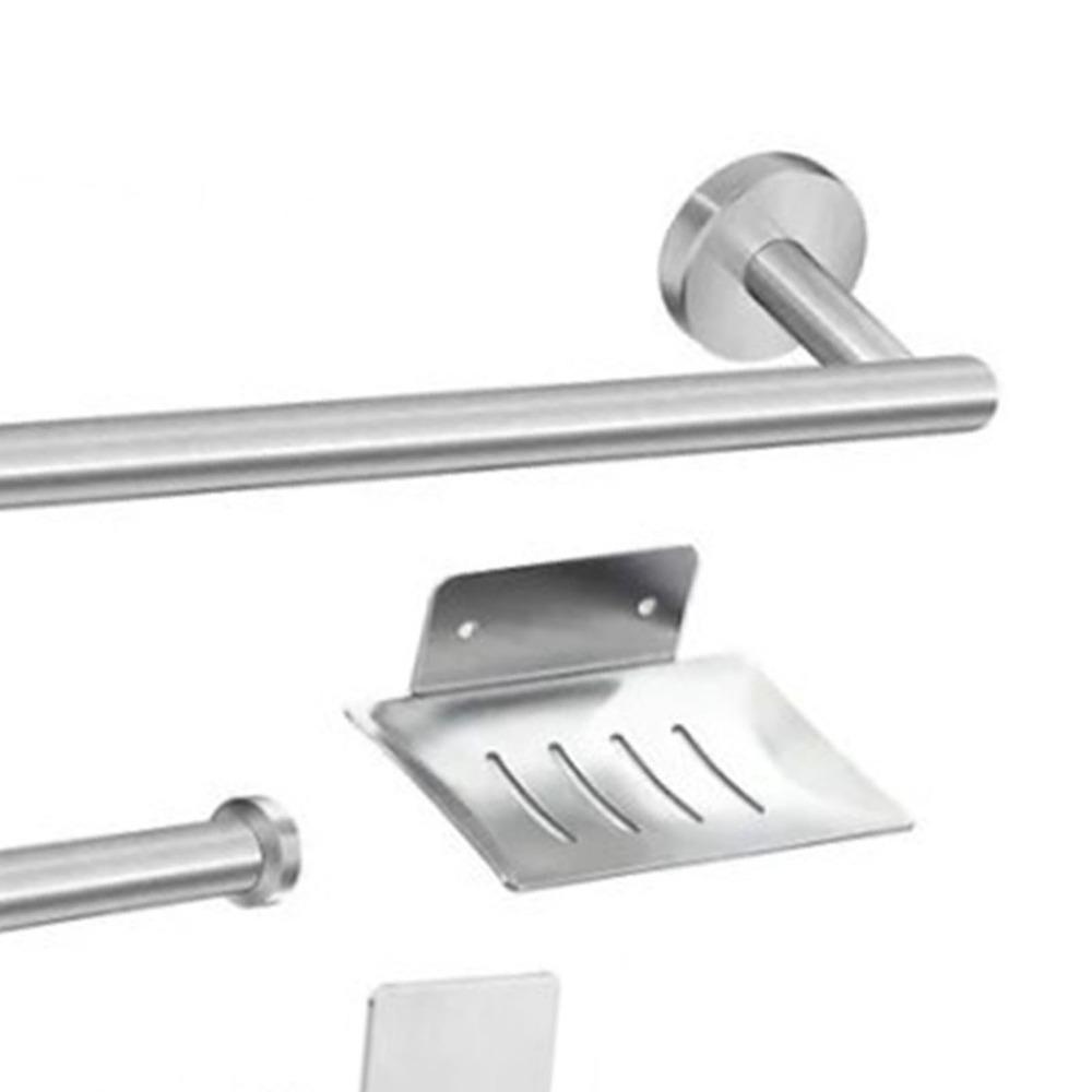 7 Piece SUS304 Stainless Steel Bathroom Hardware Kit Wall Mounted Towel Rack  Bathroom